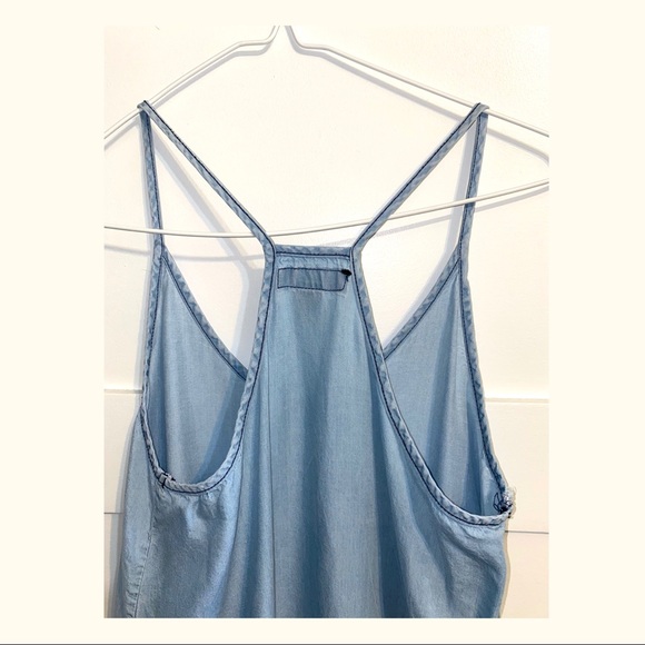 100% Tencel Blue Tank Shirt XS - Picture 6 of 6